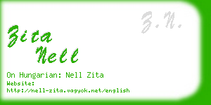 zita nell business card